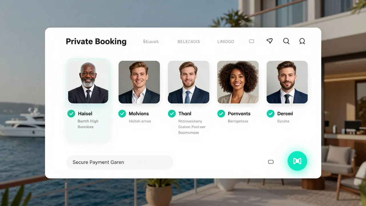 A secure online booking portal with verified companion profiles and payment system.